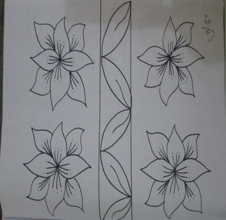 Gambar 28 : Sket Alternatif Bunga Lili 25 (Dokumentasi Ajeng Putri Indriaswari, 09 Desember 2014)