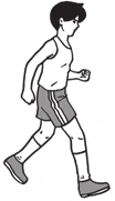 d) Latihan kekuatan otot lengan dan bahu (berjalan dengan lengan berpasangan). Ilustrasi: Bayu 2. Latihan Kecepatan (Speed) a.