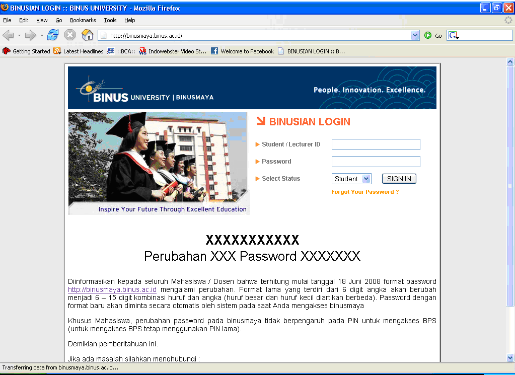 Berikut ini adalah tampilan situs web http://binusmaya.binus.ac.id setelah terjadinya serangan DNS Spoofing : 95 Gambar 4.