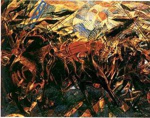 Sebuah karya Henry Matisse dengan judul Sadyoungmaninatrain 1 Sebuah lukisan yang mencerminkan gerakan pada