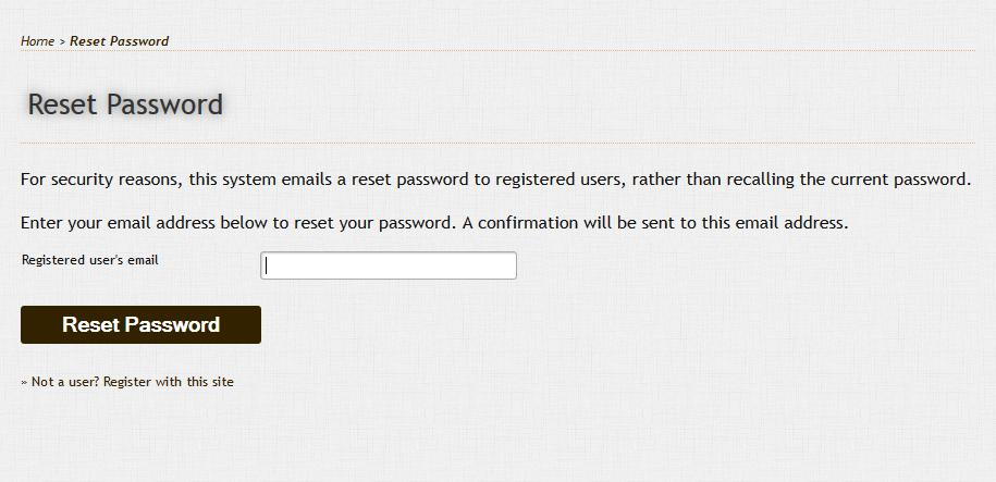 Reset Password Apabila Anda lupa username atau password Anda, Anda dapat melakukan reset password dengan cara klik Forgot your password?. Setelah itu akan muncul tampilan sebagai berikut.