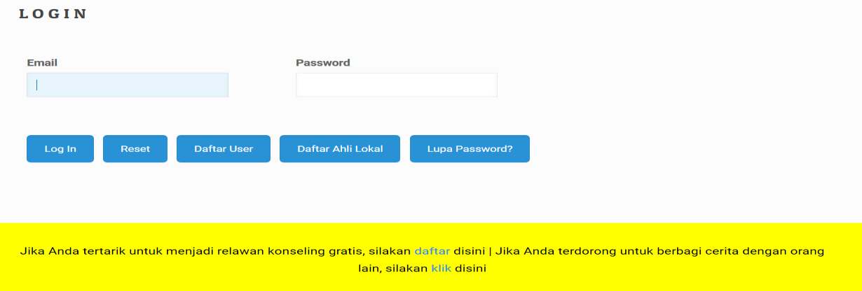 Pada saat Anda klik log in, muncul tampilan seperti di atas: When you click login, you ll see the page above: 1. Jika Anda belum tahu/lupa password Anda, klik kotak biru Lupa Password?
