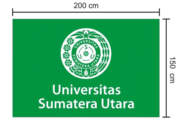 - 3 - II. Bendera USU Spesifikasi: a. Ukuran bendera : 200 x 150 cm b.