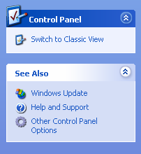 Gambar ikon System pada window Control Panel. Jika tampilan Control Panel Anda berbeda, pada navigasi di sisi kanan (seperti terlihat pada gambar dibawah), klik Switch to Classic View.