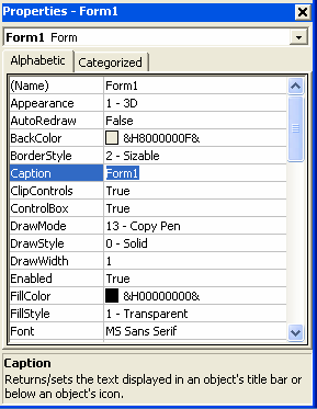 Gambar 2.4. Toolbox e. Properties Windows (jendela properti), berisi daftar struktur setting properti yang digunakan pada sebuah objek terpilih.
