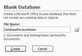 1 Memulai Access 2007 Klik Start > All Program > Microsoft Office > Microsoft Access sampai muncul jendela Getting Started seperti berikut 2 Membuat Database Baru 1.