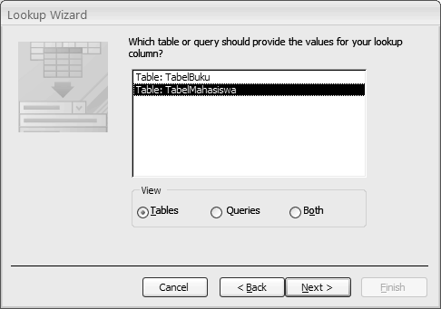 4. Simpan tabel dengan klik tombol Save pada Quick Access Toolbar 5.