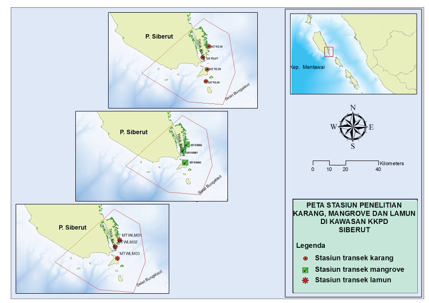 Kepulauan Mentawai. Lokasi pengamatan disajikan pada Gambar 1 dan Gambar 2.