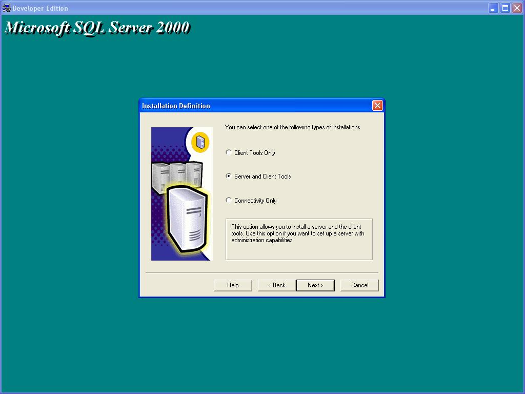 L 5 Proses Penginstalan SQL Server Masukan CD SQL Server 2000 Developer Edition Pilih SQL Server 2000 Components Pilih Install Database Server Klik Next dan kemudian pilih lokasi untuk menginstall