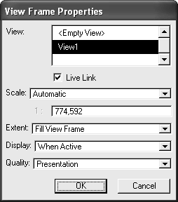 Klik View Frame kemudaian pada jendela layout batasi posisi untuk peta dan akan