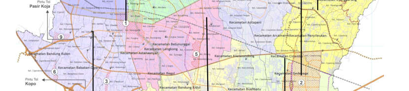 Analisis Potensi Satuan Wilayah Kerja di Kota Bandung (Sumber: RTRW Kota Bandung 20-203)