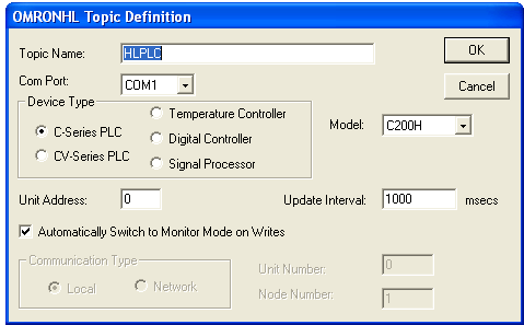 Gambar C.20. Jendela pada Topic Definition Tahap pertama pilih Com Port Settings, dapat di lihat pada gambar C.19.