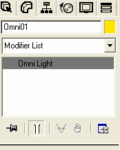 3 Jika sudah klik tool select and Move untuk menggeser posisi cahaya omni ke posisi