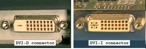 Digital Video Interface DVI-D (digital, single-link dandual-link)