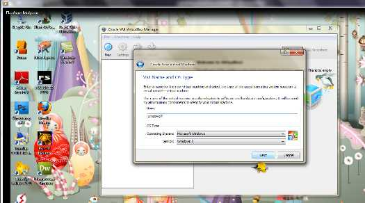 Tugas Tambahan : Melakukan installasi system operasi windows7 secara virtual dengan software virtual box. 1.