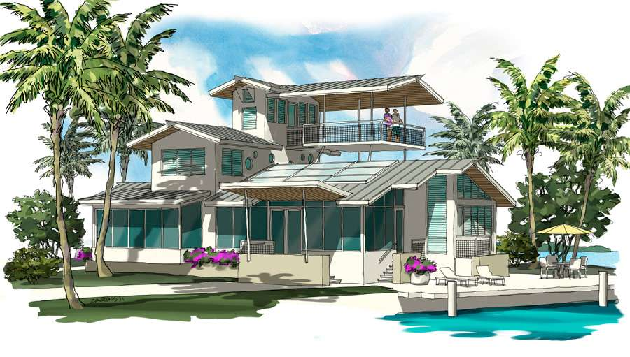 Energi Tropical House Efisien Berkelanjutan Sebuah Desain yang Menggunakan Pendingin Pasif untuk Tetap Nyaman Tentunya: Florida Keys, negara kepulauan dari 1.