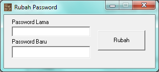 Rubah Password dengan mengklik submenu Rubah Password. Gambar 4.