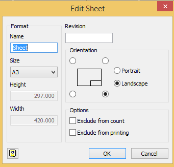7 Tampilan Pegaturan Sheet - Pada kotak Edit Shee tentukan nama, ukuran kertas, Page Layout kemudian OK 3.