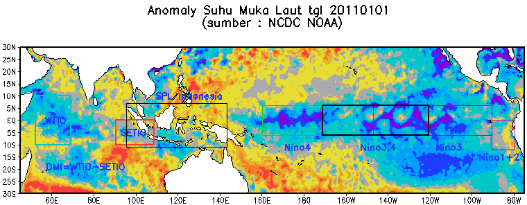 Kondisi Anomali Suhu Muka ut dan Dipole Mode terkini WTIO = Western Tropical Indian Ocean SETIO= Southeastern