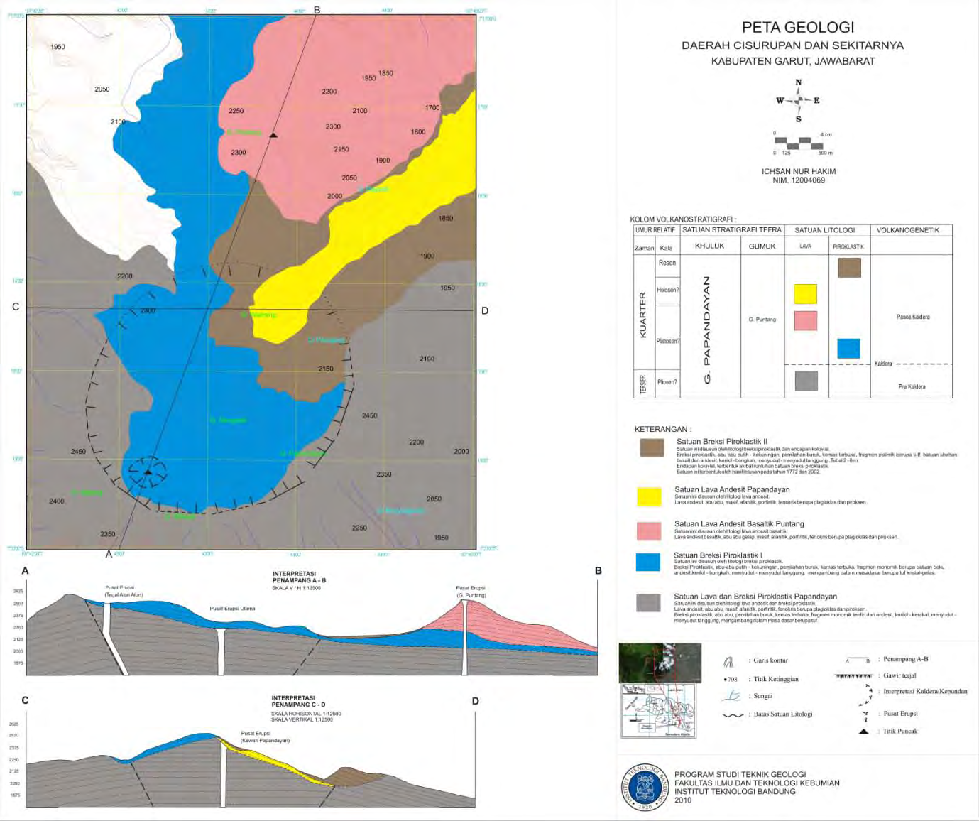 Gambar 3-9 Peta geologi daerah penelitian 3.2.2.1 Khuluk Pra-kaldera Berdasarkan umur absolut, khuluk pra-kaldera terbentuk pada 3.3± 0.7 juta tahun lalu (Abdurrachman, 2010) atau pada kala Pliosen.