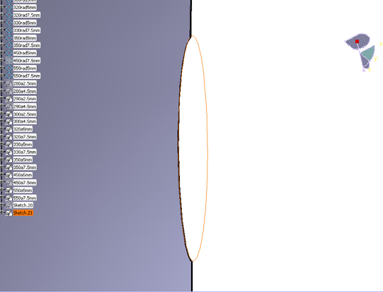 Sedangkan scalloping dimodelkan dengan setengah ellips seperti dijelaskan pada gambar 3.