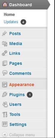 4. Penjelasan menu dan sub menu a. Dashboard, adalah pusat control panel blog Anda.