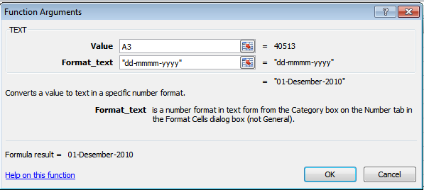 Ubah sel A2 menjadi data teks (Rp. 0.00) dan data A3 menjadi data tanggal teks.
