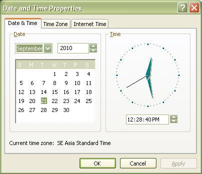 e. Date and Time digunakan pengaturan waktu