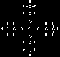 11 Senyawa TEOS dapat ditunjukkan pada Gambar 1. Gambar 1. Struktur TEOS (Brinker and Scherer, 1990).