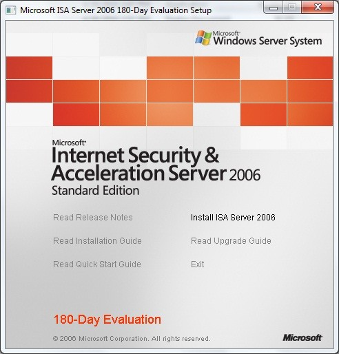 4.3.4 Installasi ISA Server 2006 Berikut langkah-langkah installasi ISA Server 2006 : 1.