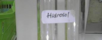 (b) Minyak Hasil Elektrolisis Hidrosol Keterangan: Kadar patchouli alcohol (a) = 33,46% Kadar