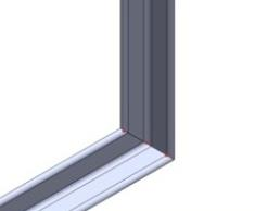 Gambar 4.20 Penitikan las rangka pintu depan 4) Merangkai komponen siku diatas meja rata dengan mengecek kesikuan sudutnya dengan penggaris siku.