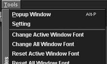 Tools Mengubah ukuran dan bentuk tulisan hanya pada halaman window yg sedang aktif saja