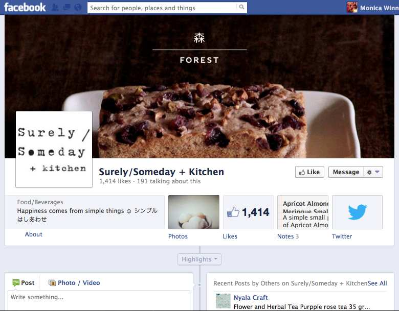 9 2.5.1 Surely / Someday + Kitchen Gambar 2.1 Surely Someday facebook Sumber: Surely Someday Facebook Surely Someday adalah kompetitor Winny Sweetreat, menjual berbagai kue home industri.