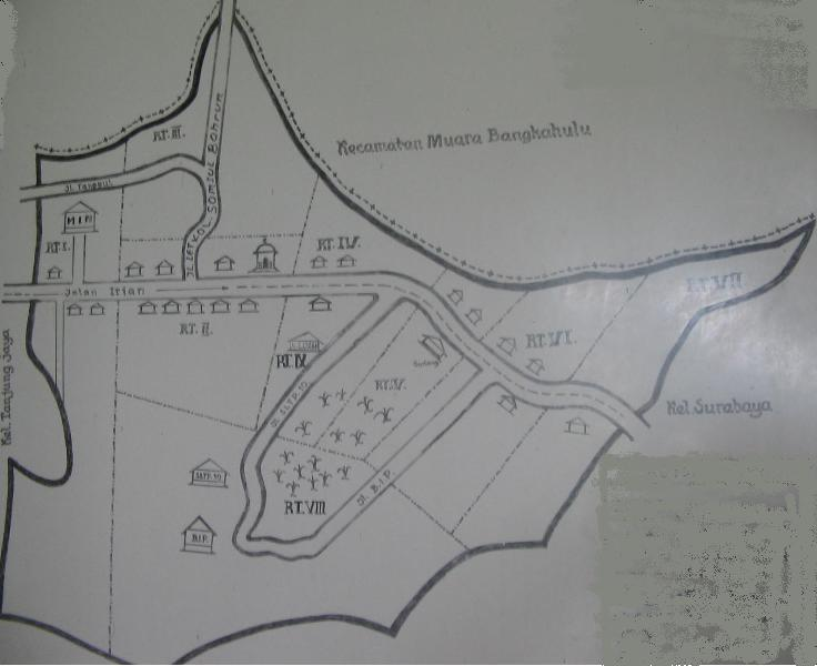 4.1. Karakteristik Lokasi Kegiatan Kelurahan Semarang Gambar.1 Peta kelurahan Semarang Luas wilayah Kelurahan Semarang 142,98 Ha (9 RT, 3 RW)dengan jumlah penduduk 1.