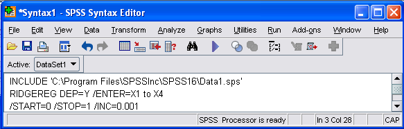 menggunakan Software SPSS 16 khususnya dengan menggunakan
