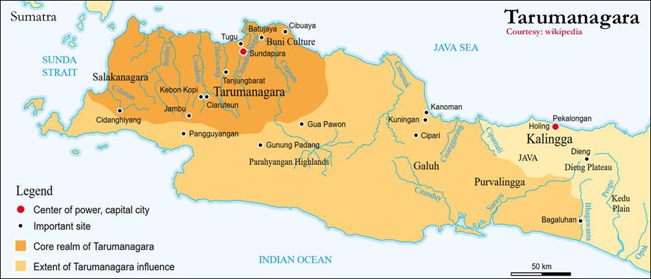 *** NUSANTARA versi 0, 450M Era Tarumanagara (Kira-kira) 450M Di abad kelima, barulah di Nusantara ada kerajaan besar: Tarumanagara.