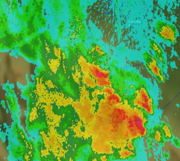 07.10 UTC Gambar 5. Citra Radar CMAX(z) tanggal 15 Mei 2016 Analisis citra radar dilakukan dengan menggunakan produk CMAX(z).