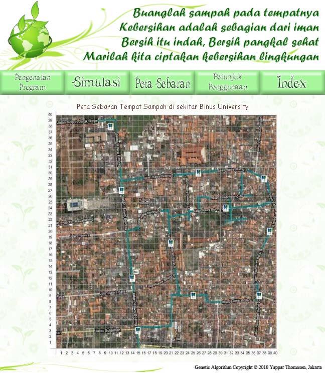 6.. Menu Peta Sebaran Menu ini akan menampilkan peta sekitar daerah Binus University beserta lokasi tempat