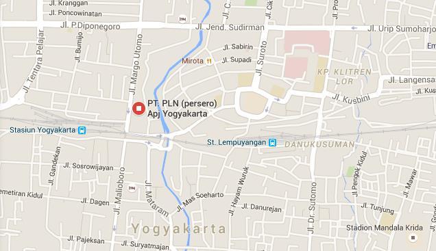 61 Gambar 3.3 Peta Lokasi Kantor PLN APJ Yogyakarta (Sumber: http://peta-jalan.com/pt-pln-persero-apj-yogyakarta/) 3.
