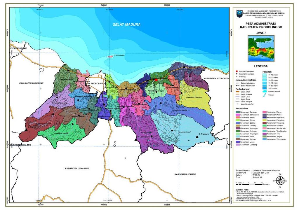 METODOLOGI PENELITIAN Lokasi penelitian ini terletak di Kabupaten Probolinggo dengan kondisi geografis 7 40 36.16-8 01 38.