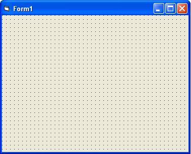 3. Form Form adalah objek yang dipakai untuk tempat bekerja program apalikasi, didalamnya tempat diletakan objek-objek lainnya, didalam form ada grid (garis titik-titik yang berguna untuk pengaturan