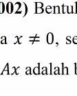 Definisi 2.3.2 Anton Howard 2002 Bentuk kuadrat pada variabel adalah ekspresi yang dapat ditulis sebagai Dengan adalah matriks simetris berukuran. Jadi misalkan.