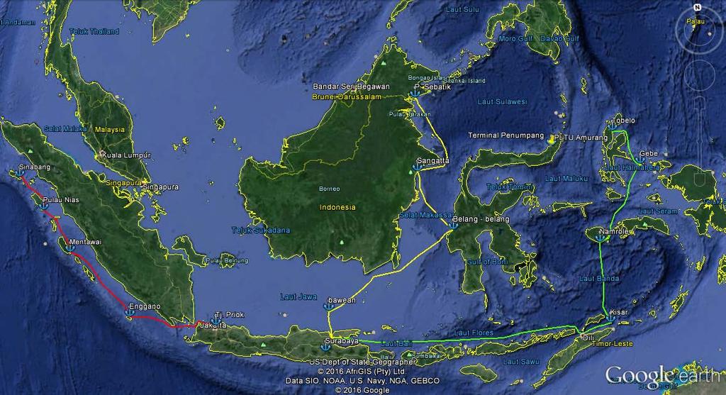 RENCANA 3 TRAYEK TAMBAHAN TOL LAUT TA. 2017 T-7 T-8 T-9 T-7 : Tg. Priok 286- Enggano -340- Mentawai -174- Pulau Nias -113- Sinabang -113- Pulau Nias -174- Mentawai -340- Enggano -286- Tg.