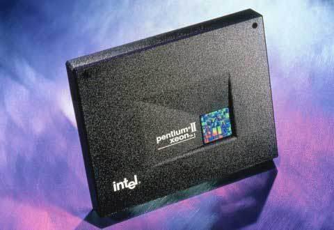 http://www.prof2000.pt Pada 26 Juali 1998 Intel mengenalkan cartridge Pentium II baru yang diberi nama Xeon. Ditujukan untuk server dan pemakai high-end.