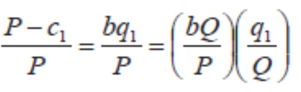 Dengan membagi kedua ruas persamaan diatas dengan P maka akan diperoleh: Persamaan elastisitas permintaan dapat jika dihubungkan dengan slope