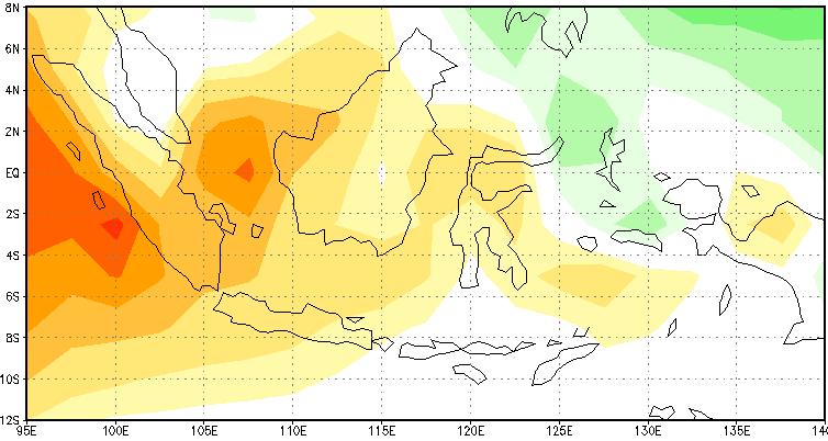 Hujan di Indonesia Timur & Tengah: Normal Anomali suhu muka laut di perairan Indonesia
