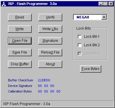 2.4.3 Software Downloader Untuk mengirimkan bilangan-bilangan heksadesimal ini ke mikrokontroller digunakan software ISP- Flash Programmer 3.0a yang dapat didownload dari internet.