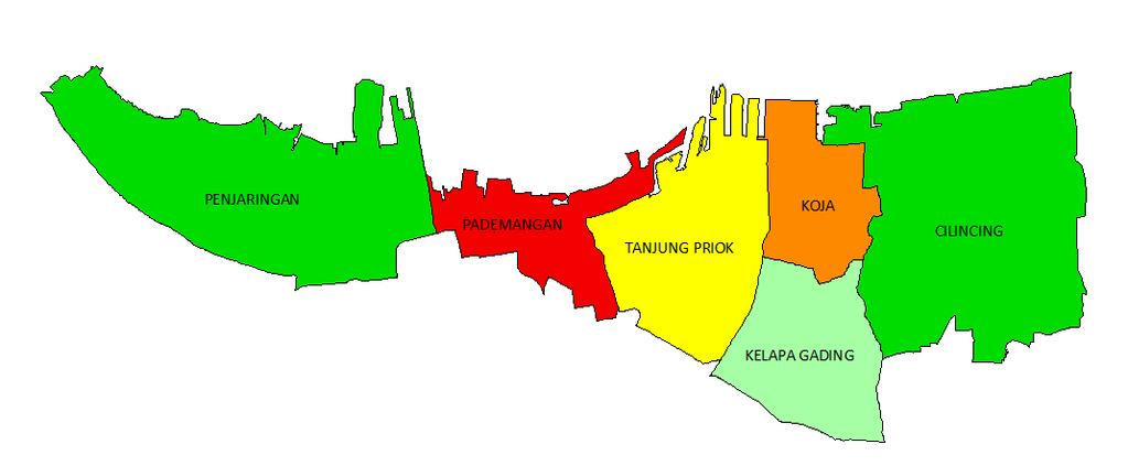 Sex Ratio Penduduk Jakarta Utara Secara umum, sex ratio penduduk Jakarta Utara adalah sebesar 100 yang artinya jumlah penduduk laki-laki sama banyak dibandingkan jumlah penduduk perempuan, atau