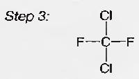 Atom Halogen membentuk 1 ikatan jika sebagai atom yang mengelilingi ; atom Fluorine selalu menjadi atom yang mengelilingi Contoh soal : 1. Molekul CCl 2 F 2 ( Satu atom pusat ) i.